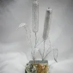 A photo of the sculpture 'Cattails' by Laura Ouimet