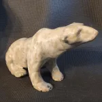 a polar bear ceramic sculpture by Kay McCormack