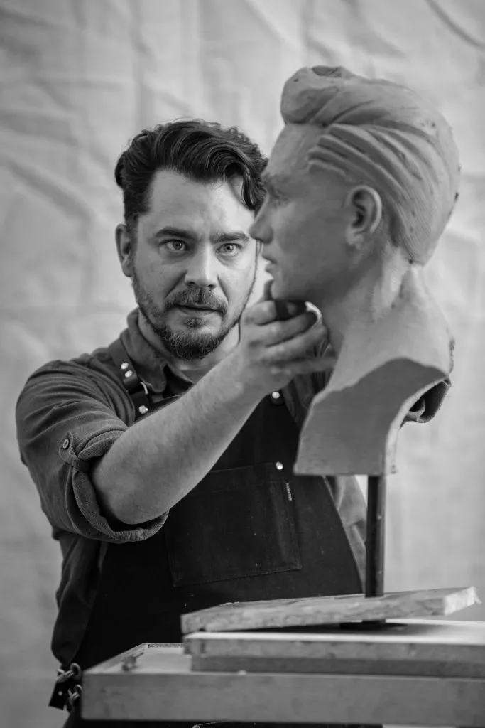 A photo of the sculptor Ryan Kurylo