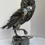 A photo of the sculpture "Great Gray Owl" by Scott Van De Sande