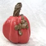 A photo of the sculpture "Pumpkin" by Shelly Leroux