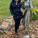 A photo of the sculpture "The Farm Woman" by Tania Garner-Tomas
