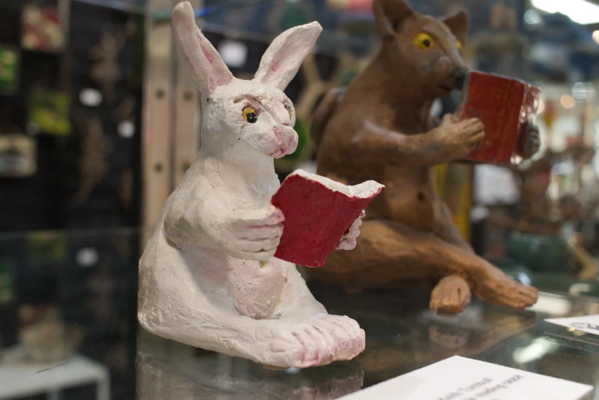 White Reading Rabbit