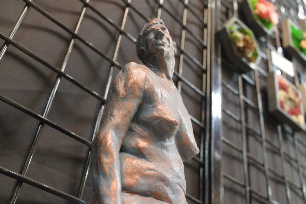 A photo of the sculpture "Wood Nymph" by Carroll Charest