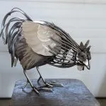 A photo of the sculpture "Chicken" by Tania Garner-Tomas