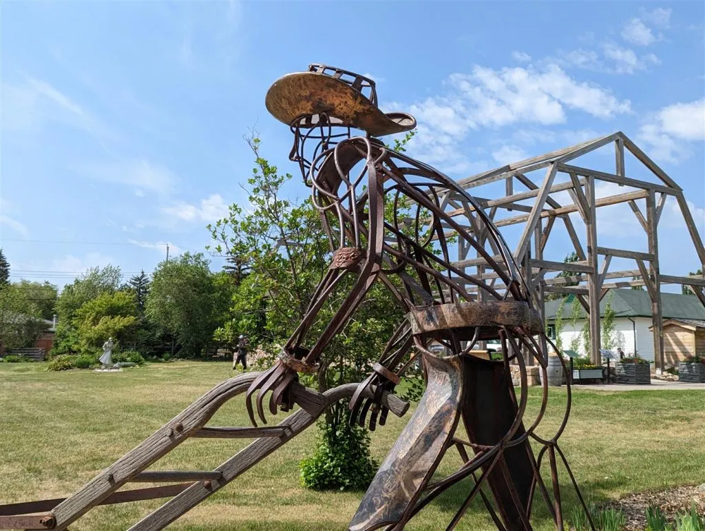 A photo of the sculpture "The Plough Man" by Tania Garner-Tomas